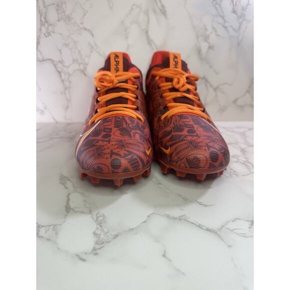 Nike Men Alpha Menace 4 Elite NRG FQ4046-600 Orange Football Cleat Shoes Sz 10.5 main image 4